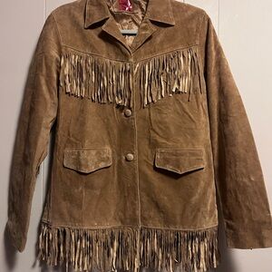 Marlboro Brown Suede Fringe Jacket